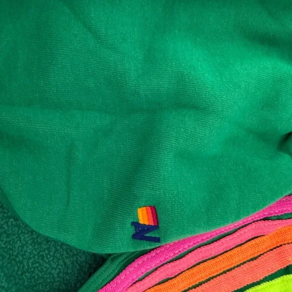 Aviator Nation X Revolve 5 Stripe Jogger Short Size L & XL Green - Picture 4 of 9